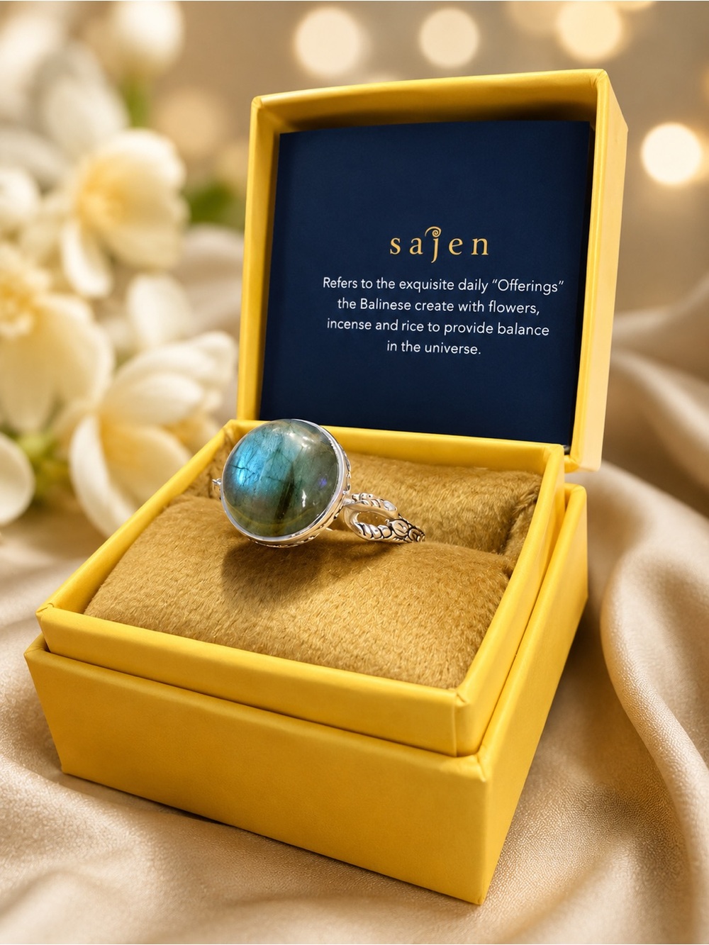 Sajen Royal Peacocks 🦚 Labradorite Ring size 9 Sizable New in box